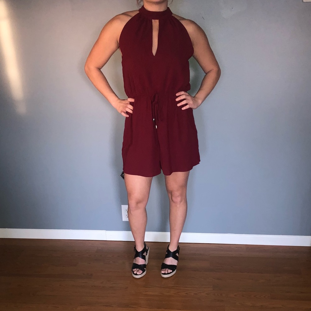 New with tag maroon romper